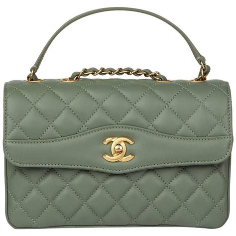 green chanel flap bag|chanel vintage flap bag.